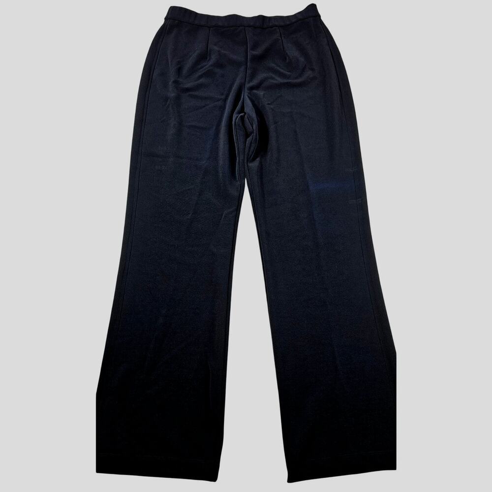 Chicos 3 (XL) Elastic waist dark navy acetate pull on pants career 32" inseam +